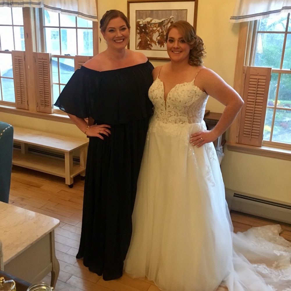 Navy, strapless, long dress - JJ House- size 22/24